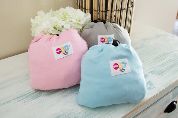 bub2tot 8in1 folds into itself to a convenient handled pouch