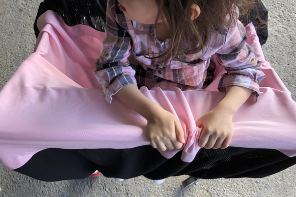 Trolley cover mode using bub2tot 8in1 to keep germs at bay